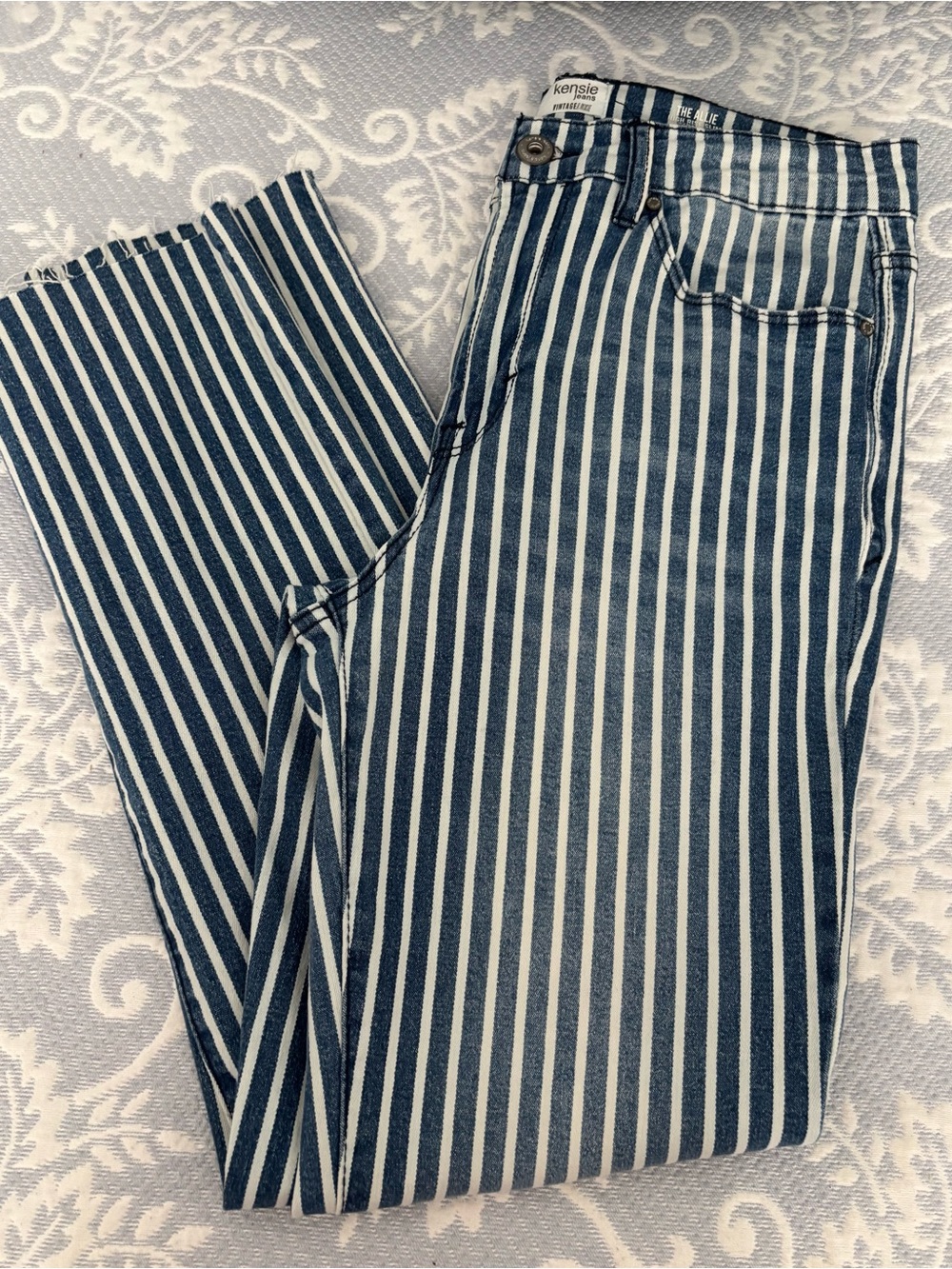 Kensie striped denim waistband - Blue & White